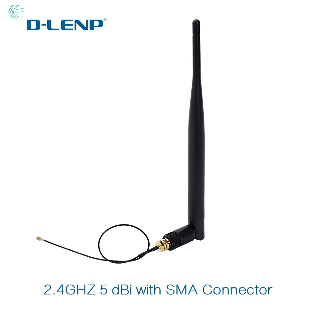 2.4Ghz Wifi Antenna 5Dbi Aerial Rp-Sma Male Connector 2.4G Antena Wifi Router  20Cm Pci U.Fl Ipx To