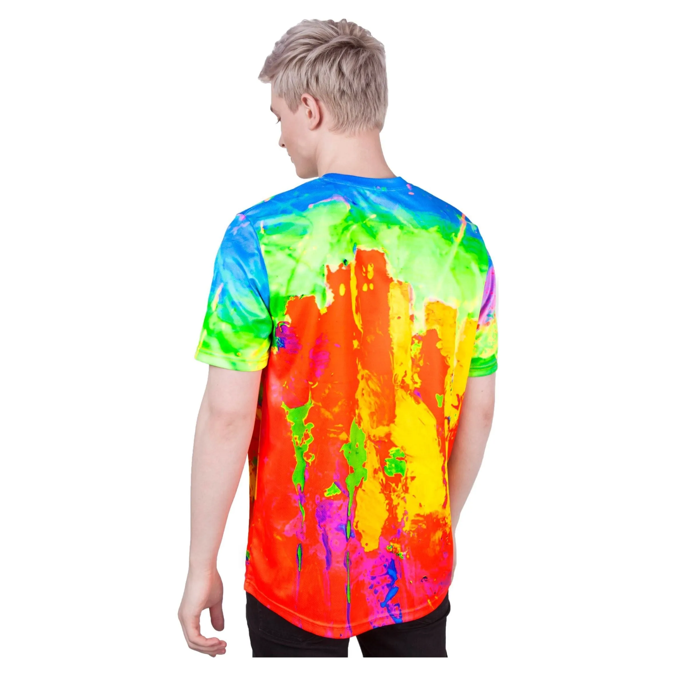 Acid Rave Tshirt Glow in Ultraviolet Fluorescent Drip City