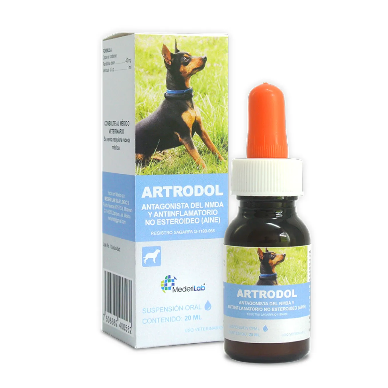 Artrodol Suspension 20 ml (gotas) Meloxicam Y Amantadina Mederliab