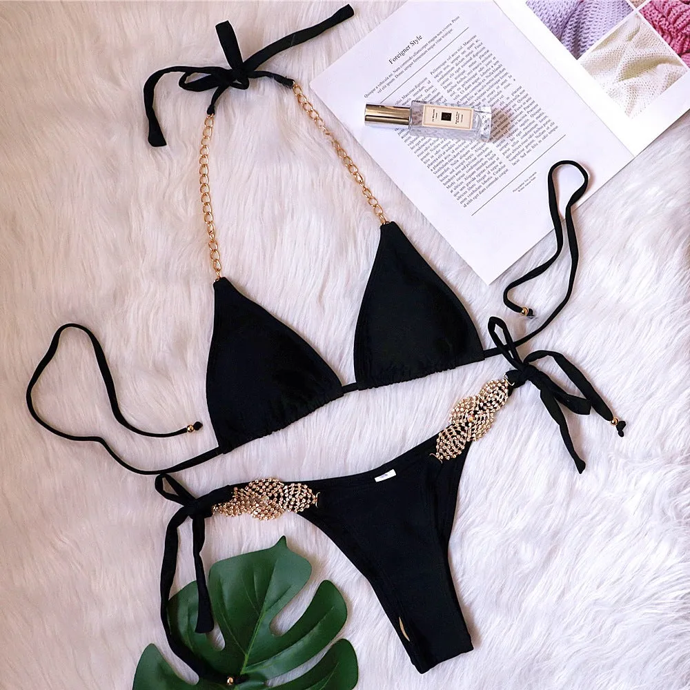 Bella Luxury Rhinestone Bikini