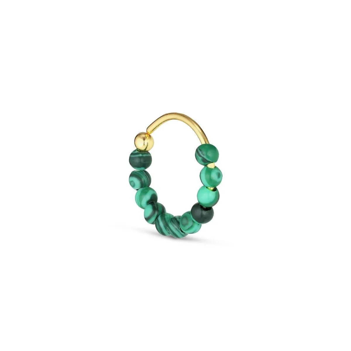 Bermunda Malachite Twist Earrings Gold