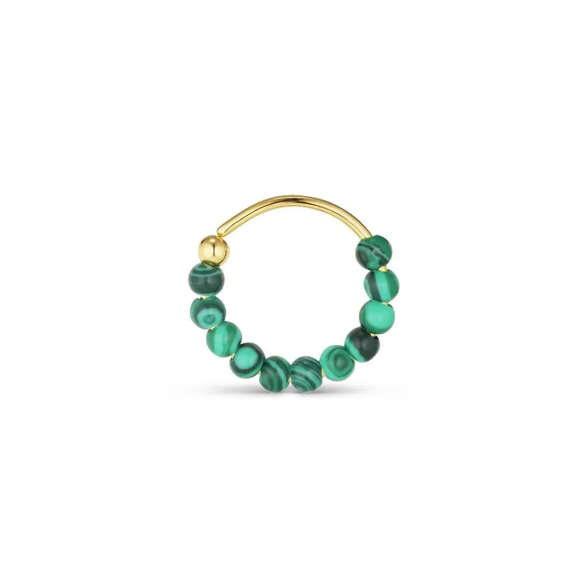 Bermunda Malachite Twist Earrings Gold