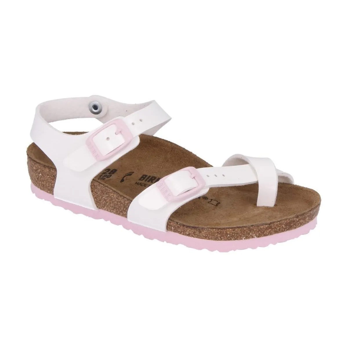 BIRKENSTOCK SANDALO TAORMINA 1014443 BIANCO-ROSA LUCIDO