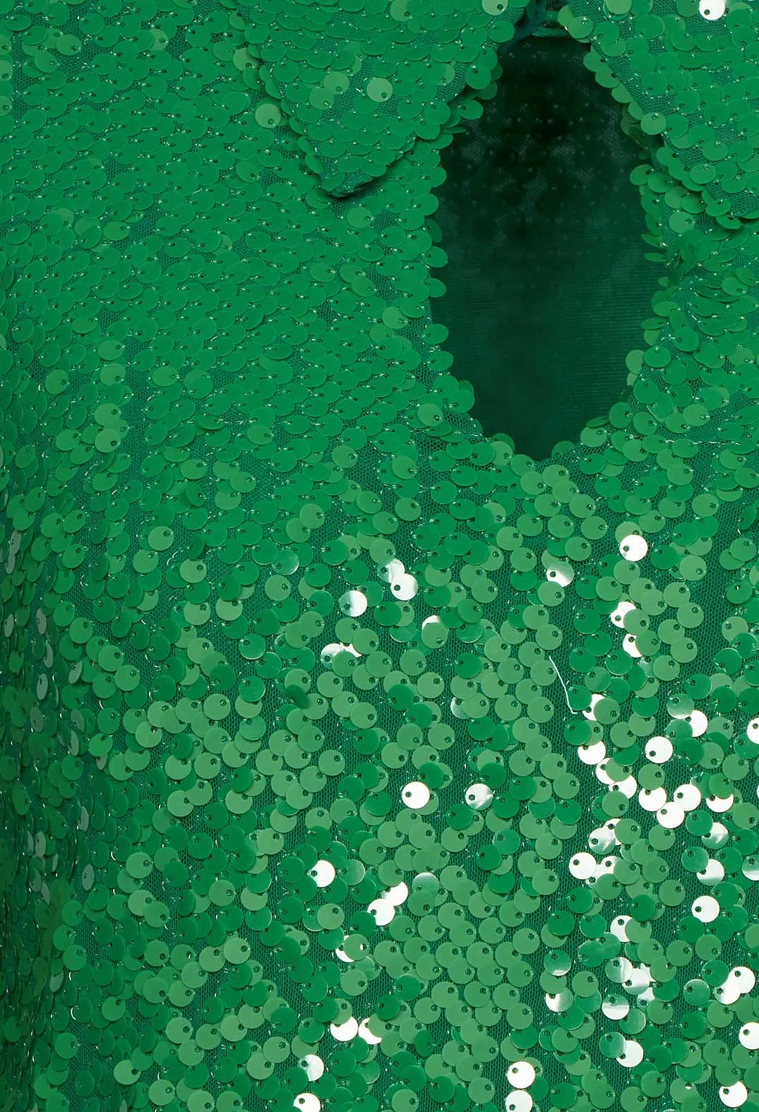 Blouse with Sequin Detail in Green