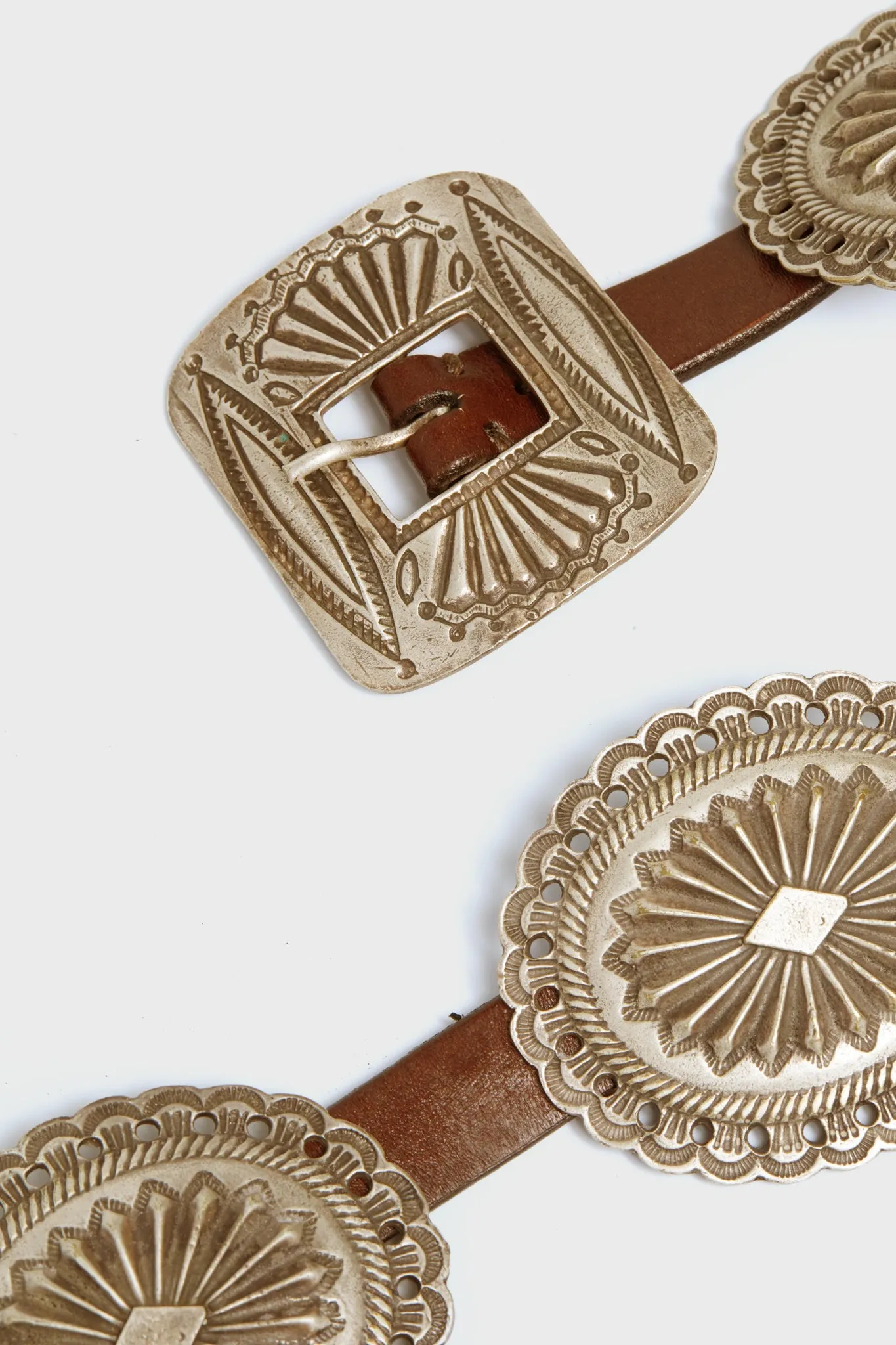 Brown Distressed Leather Belt