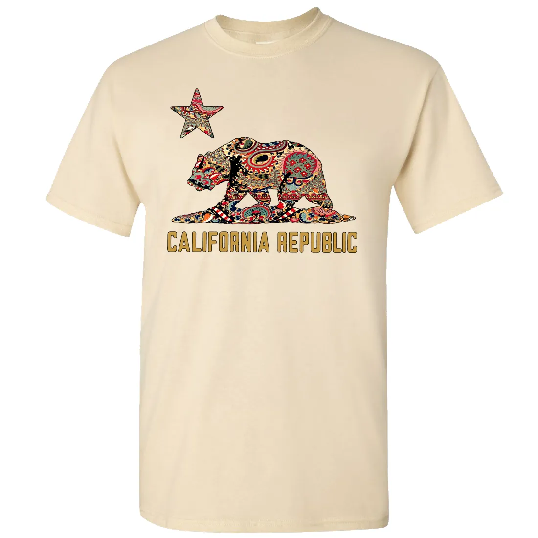 California Republic Paisley Bear Asst Colors T-shirt/tee