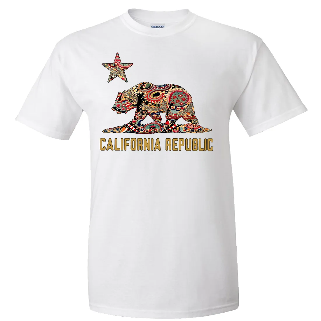 California Republic Paisley Bear Asst Colors T-shirt/tee