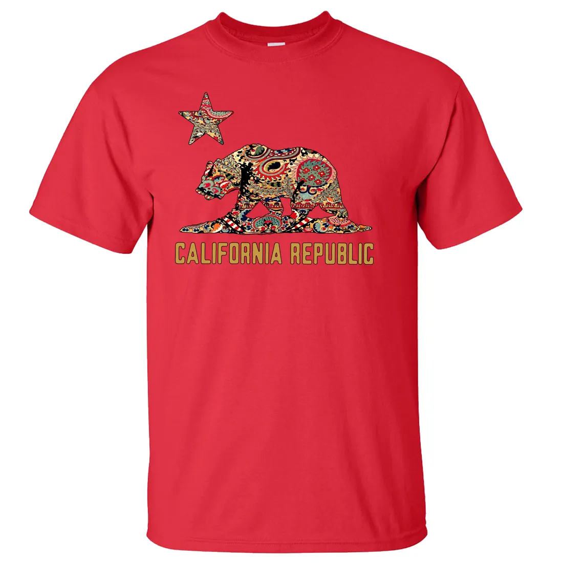 California Republic Paisley Bear Asst Colors T-shirt/tee