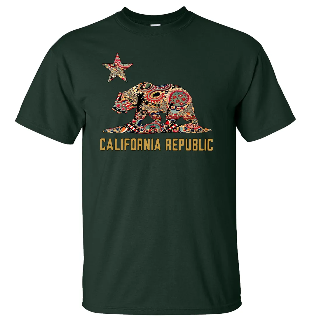 California Republic Paisley Bear Asst Colors T-shirt/tee