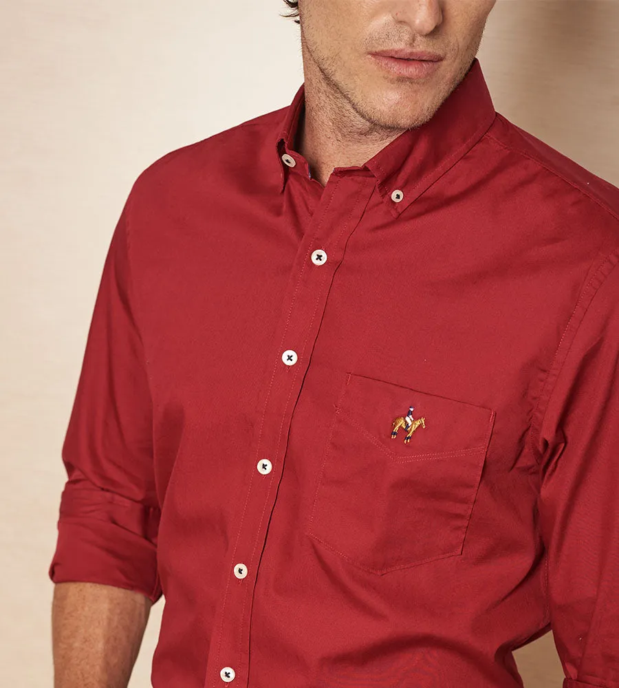 Camisa F/E M/L Rojo Vino Ref. 115020224