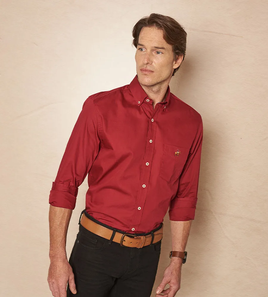 Camisa F/E M/L Rojo Vino Ref. 115020224