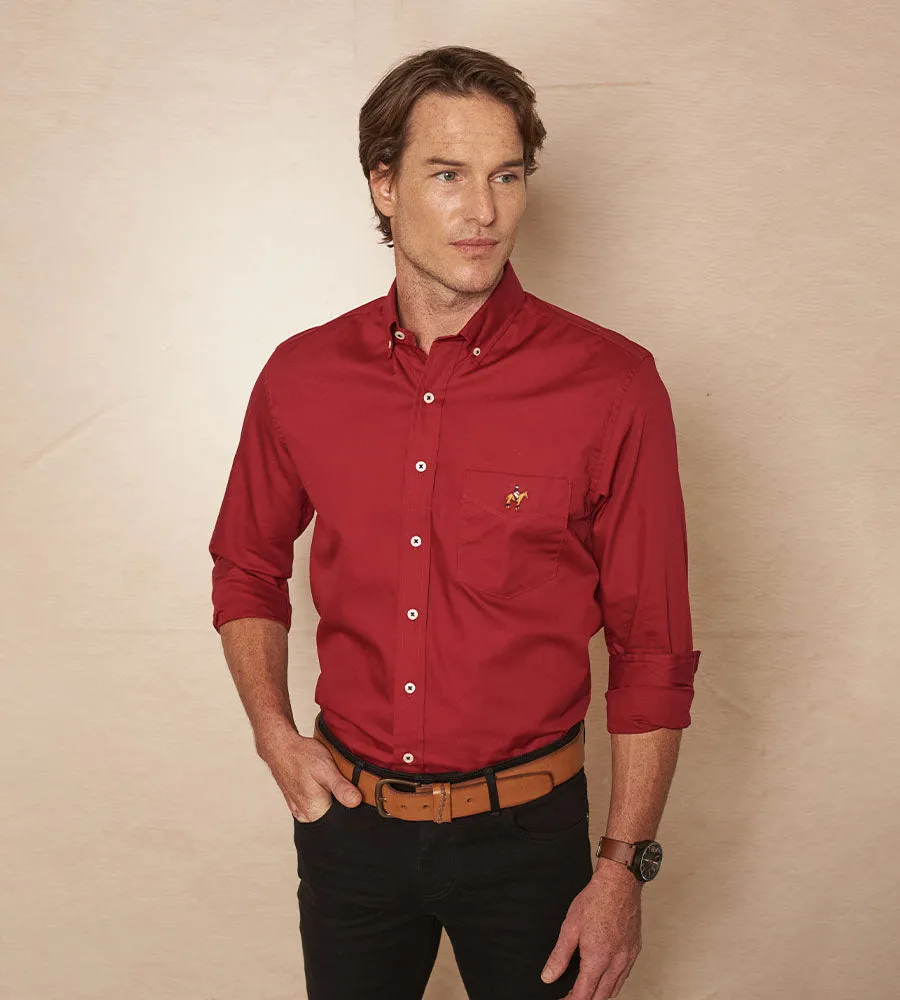 Camisa F/E M/L Rojo Vino Ref. 115020224