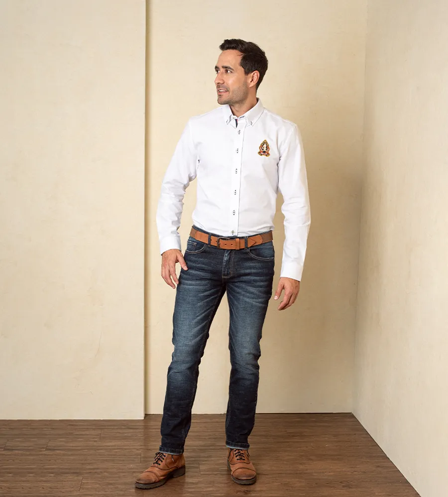 Camisa Fondo Entero M/L Blanco Ref. 115090624