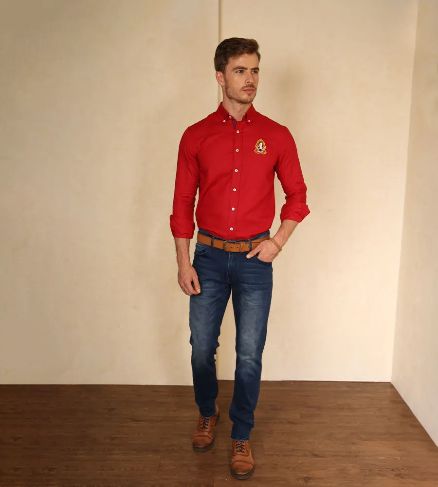 Camisa Fondo Entero M/L Rojo Ref. 115050624