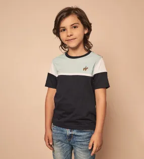 Camiseta Bloques Azul Navy Para Niño Ref. 249011123