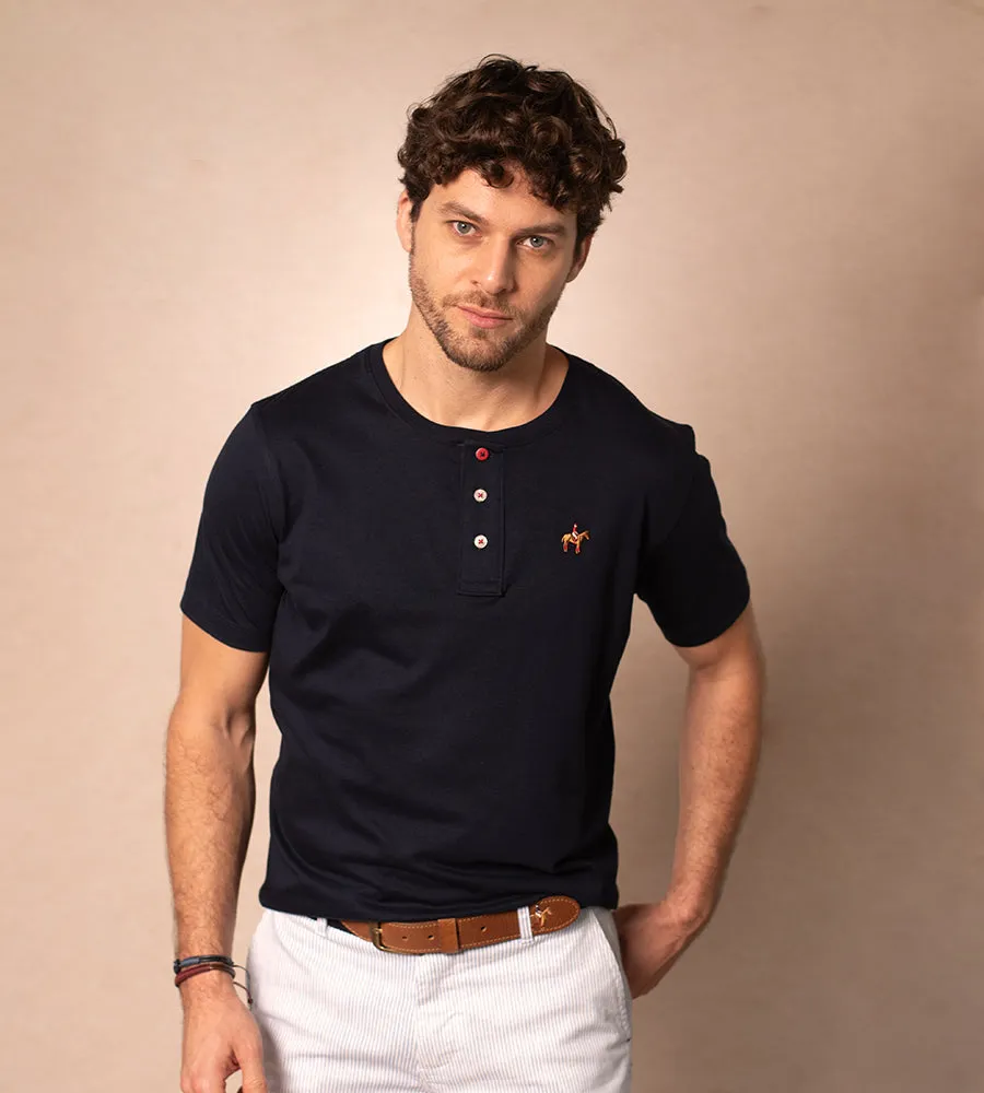 Camiseta Henley Azul Navy Ref. 147031023