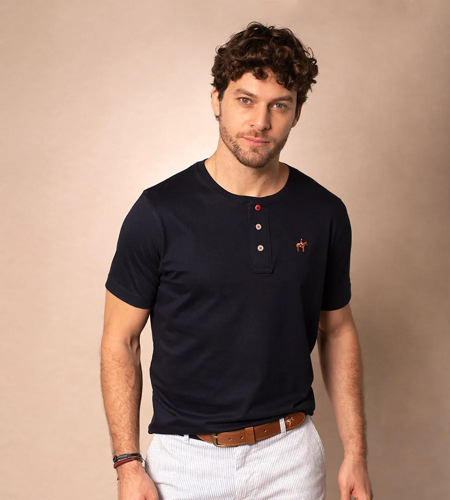 Camiseta Henley Azul Navy Ref. 147031023