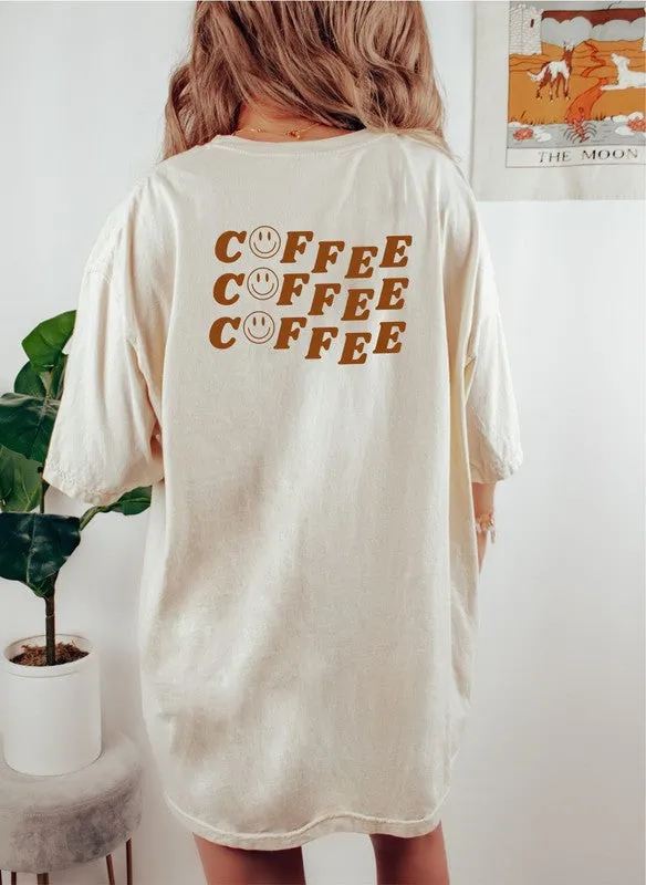 Coffee Coffee Coffee Oversized Tee