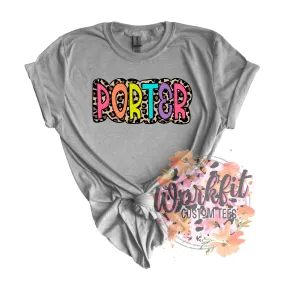 Colorful Leopard PORTER T-shirt