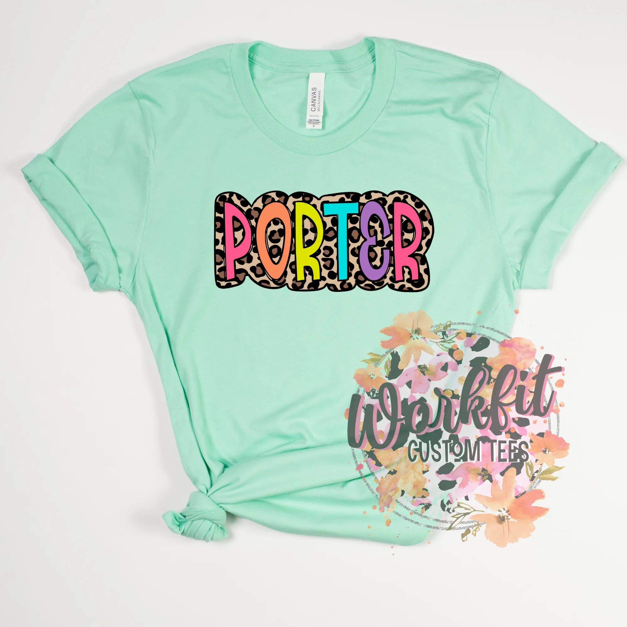 Colorful Leopard PORTER T-shirt