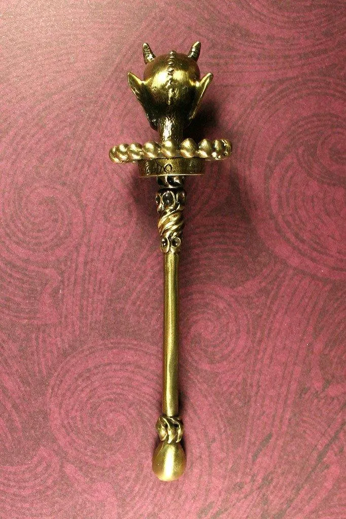 Devil Spoon with Bottle - Antique Brass Finish