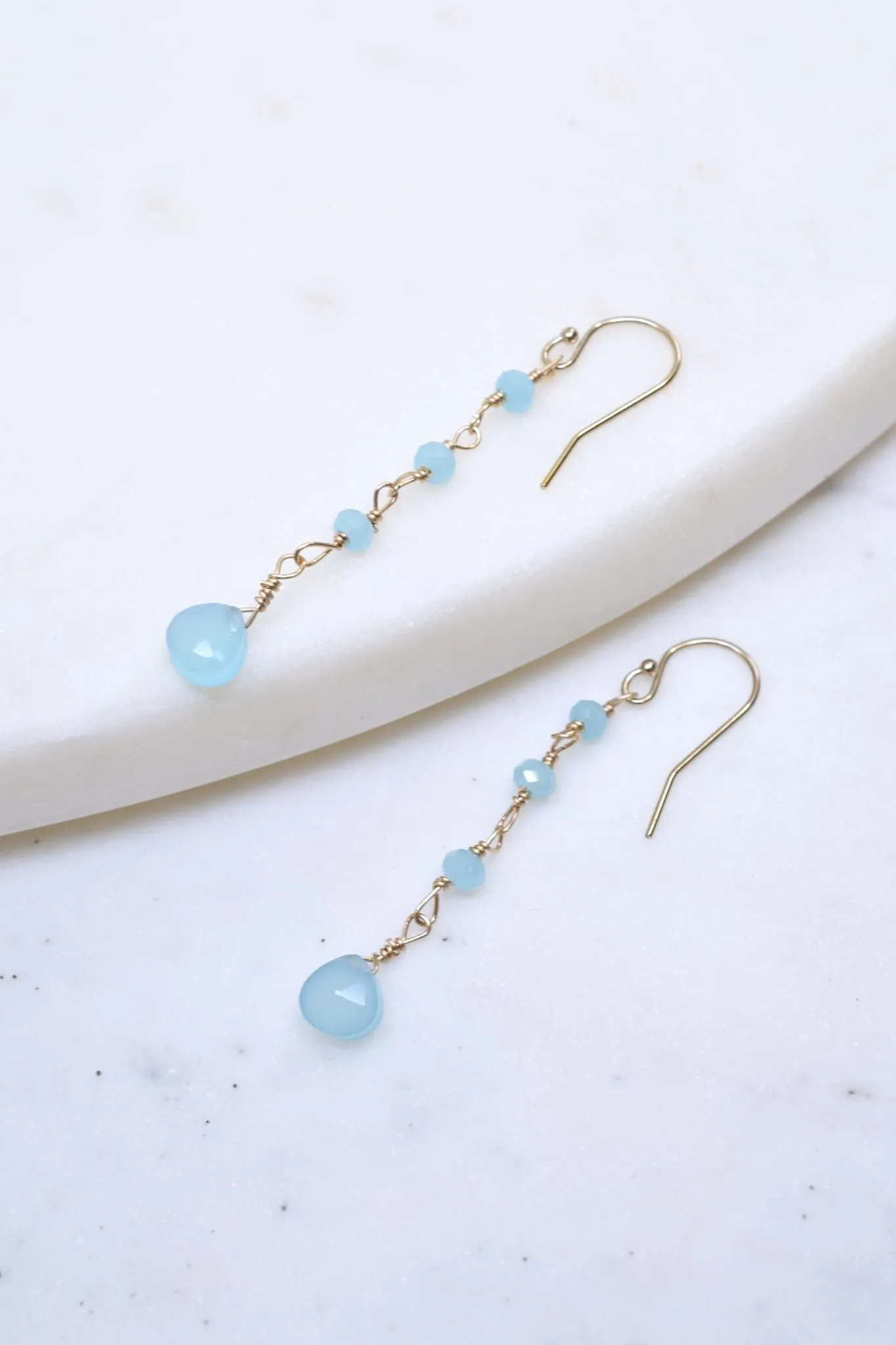 Emmah Earrings in Chalcedony