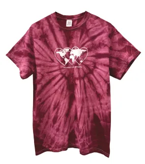 Love Revolution Plum Tie-Dye Graphic Unisex Tee