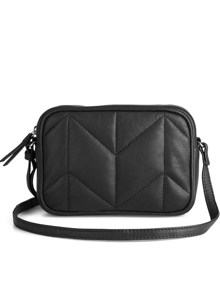 Markberg Pernilla Crossbody Taske Chevron Puffer - Black