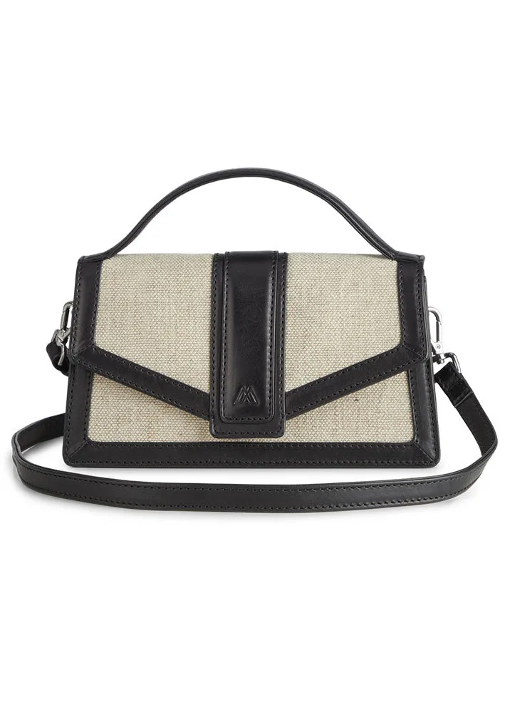 Markberg Zoe Crossbody Taske - Canvas Mix - Sort og offwhite