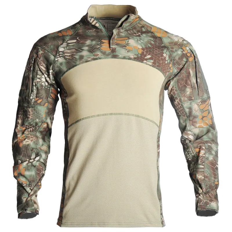 Men's Elasticity Camo Hunting Combat Shirts