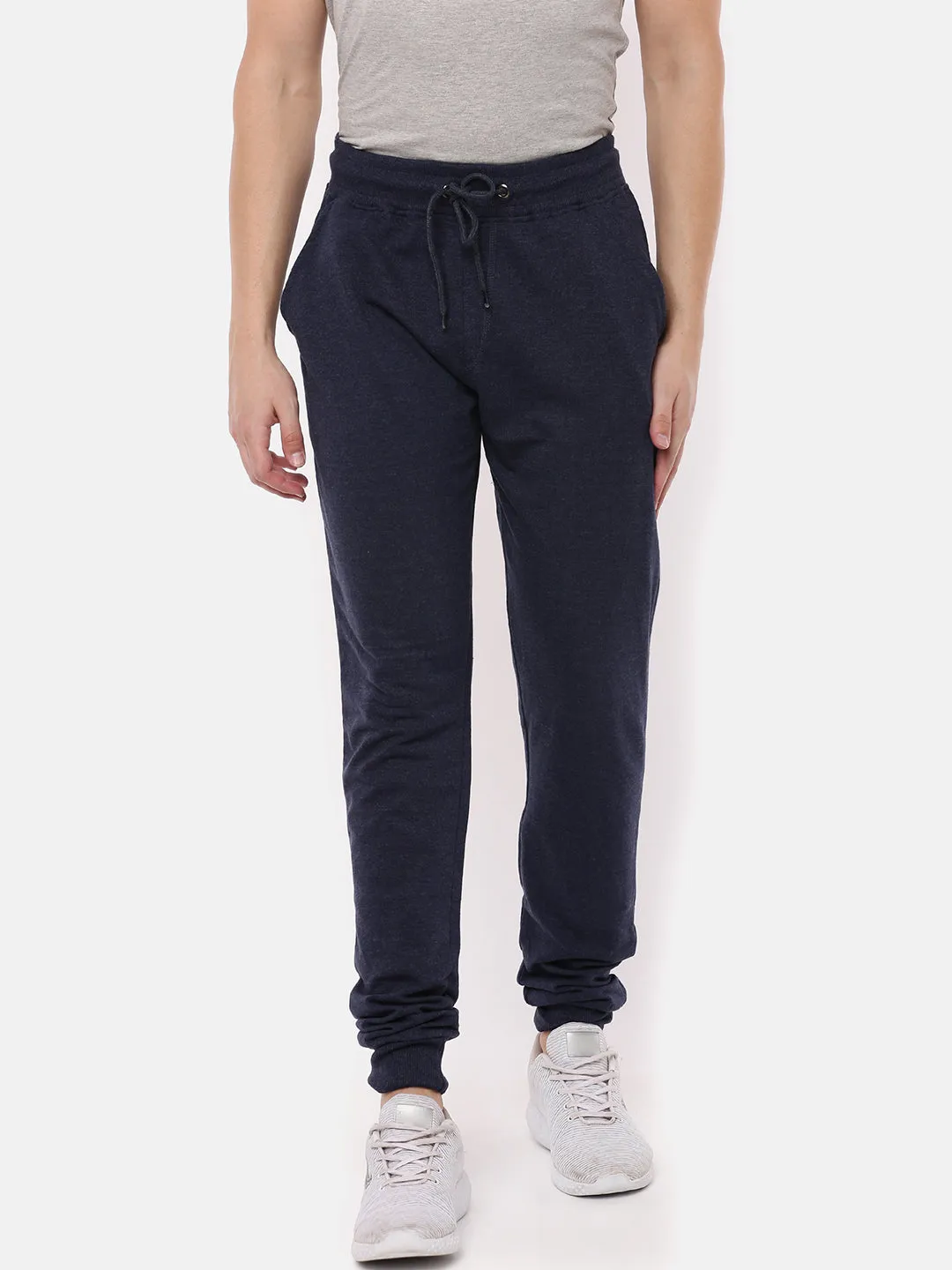 MEN'S NAVY SOLID SLIM FIT JOGGER