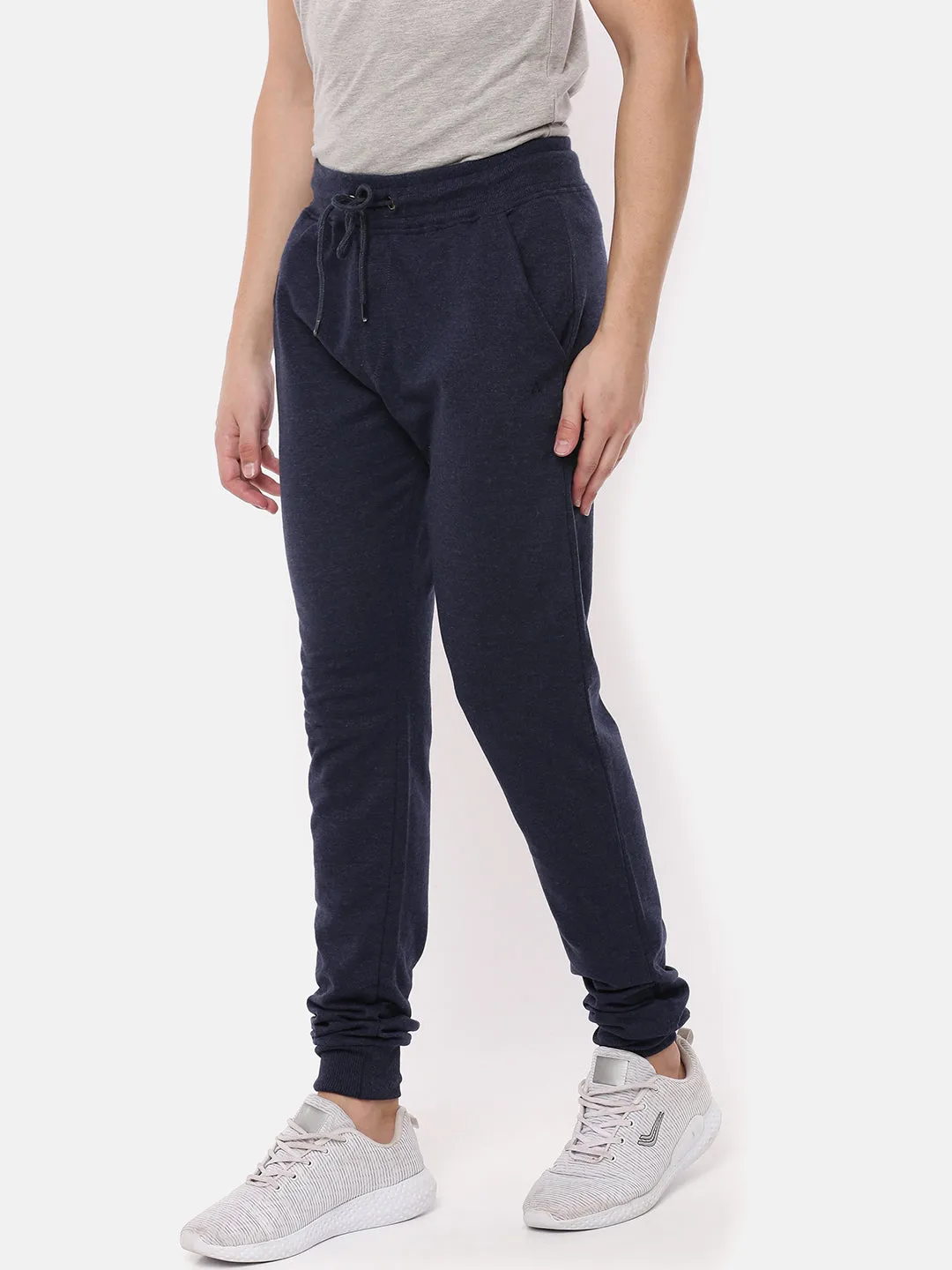 MEN'S NAVY SOLID SLIM FIT JOGGER