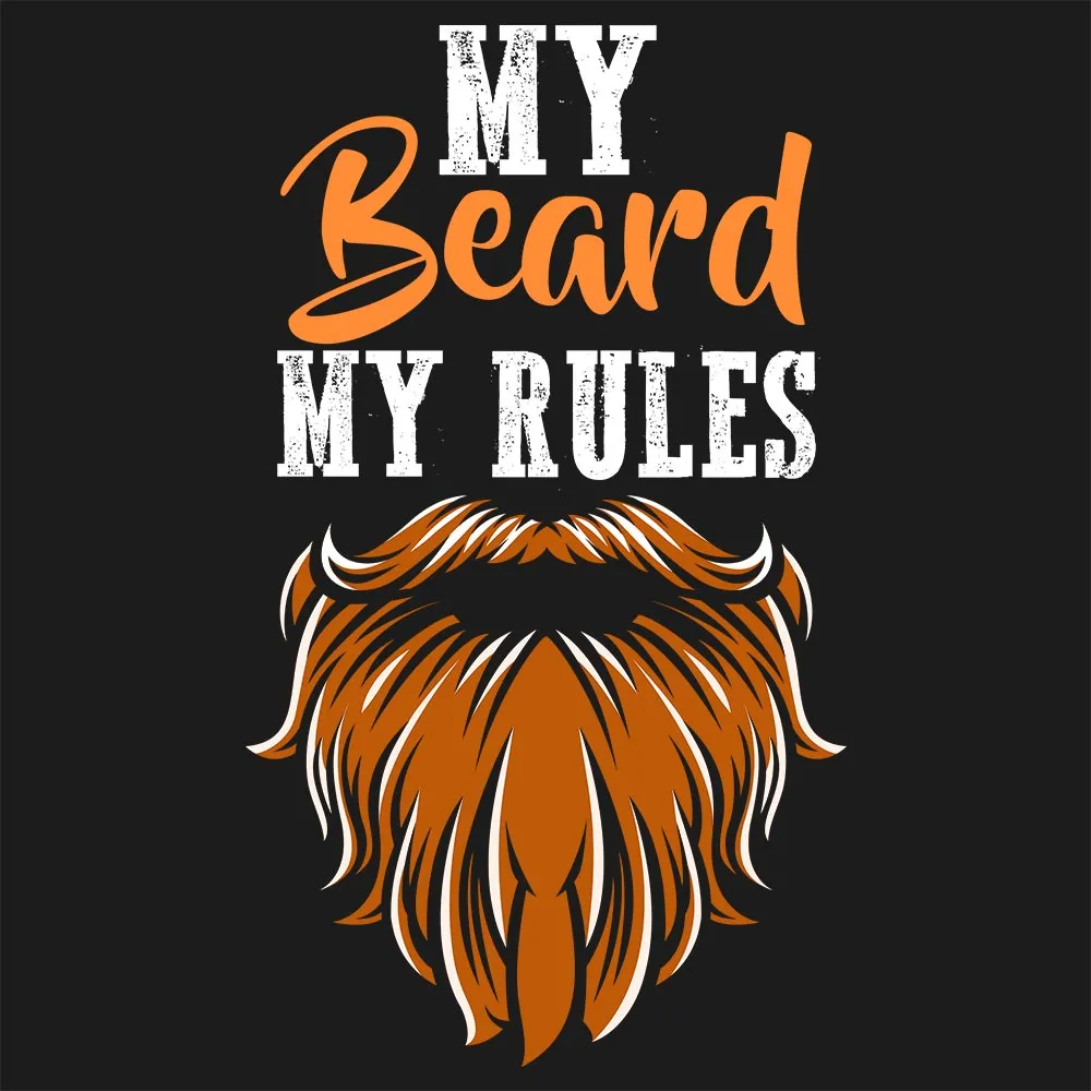 My Beard My Rules Half Sleeve T-Shirt