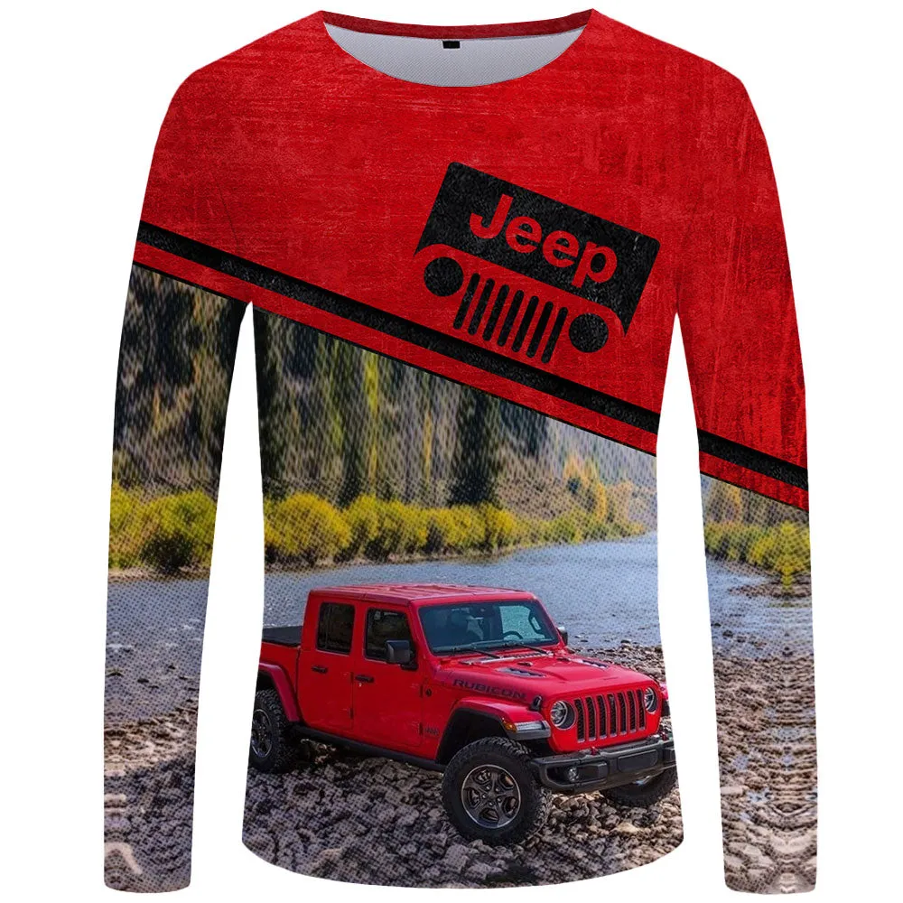 Off Road Jeep Gladiator - Red UPF 50  Long Sleeve Shirt