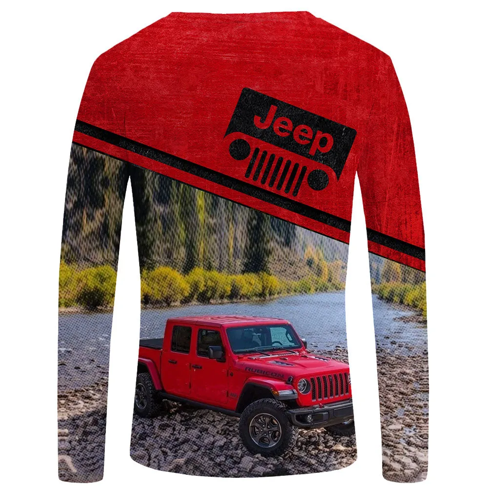 Off Road Jeep Gladiator - Red UPF 50  Long Sleeve Shirt