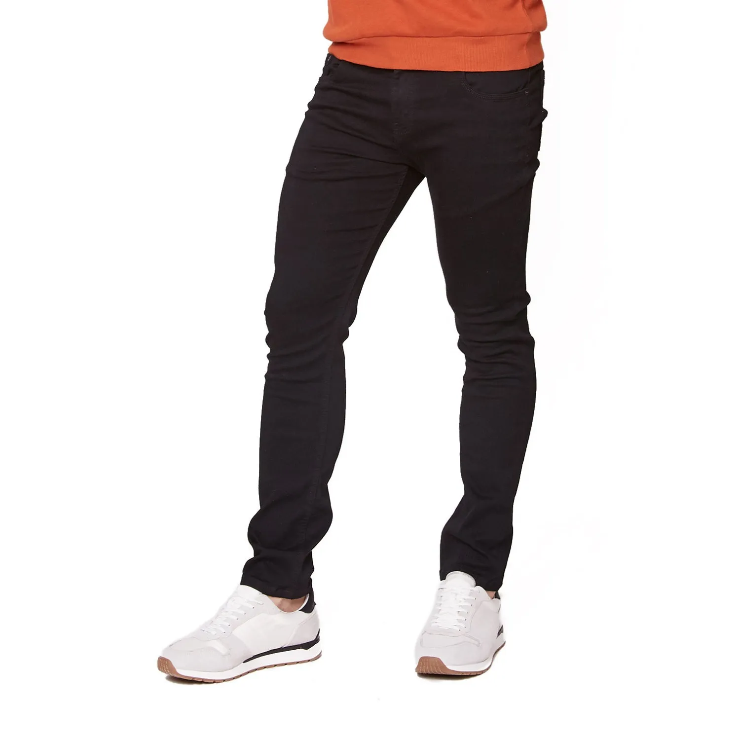 PANTALÓN DE GABARDINA SKINNY BLACK PARA HOMBRE 5501