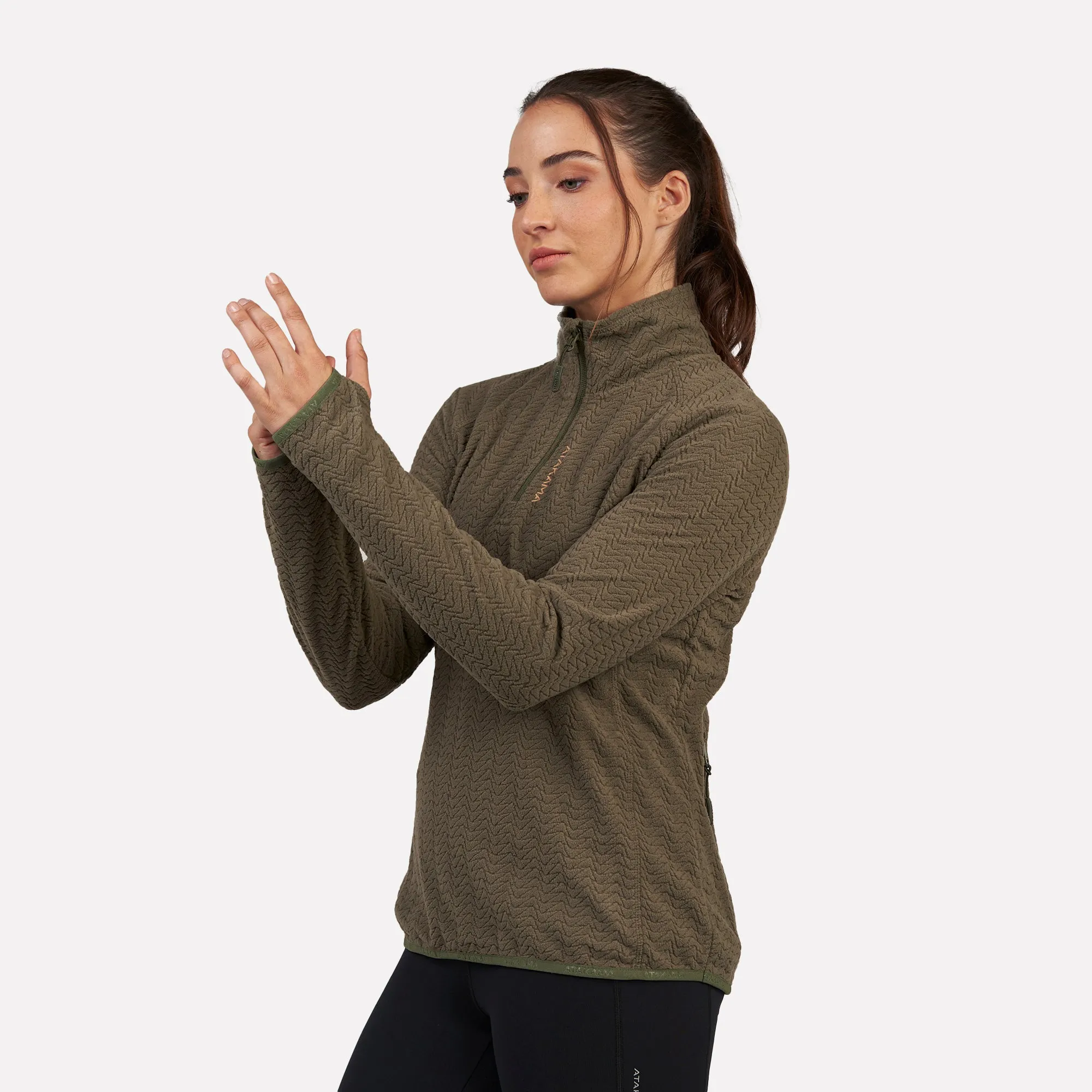 Polar fleece ultraligero 1/4-Zip mujer Volca