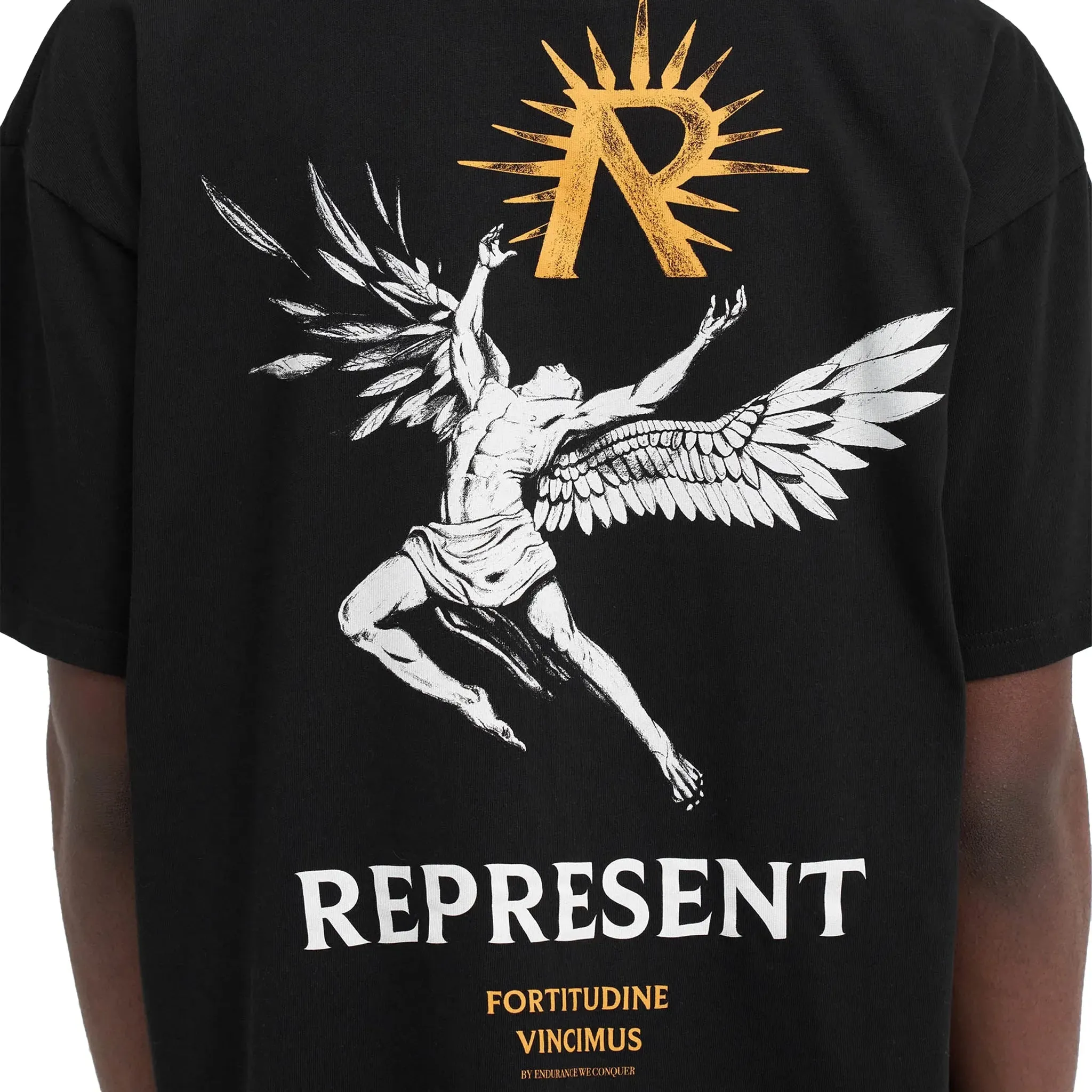 Represent Icarus Jet Black T Shirt