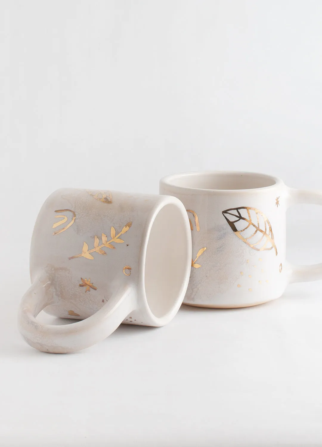 Snow Doodle Gold Small Mug