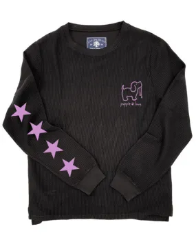 STARRY CORDUROY CREWNECK SWEATER, CHARCOAL (XS ONLY)