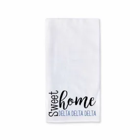 Sweet Home Delta Delta Delta Sorority Kitchen Towel