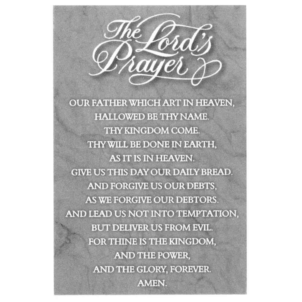 The Lord's Prayer Prayer Card