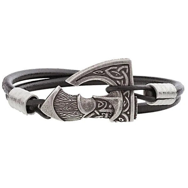 Viking Axe and Leather Bracelet