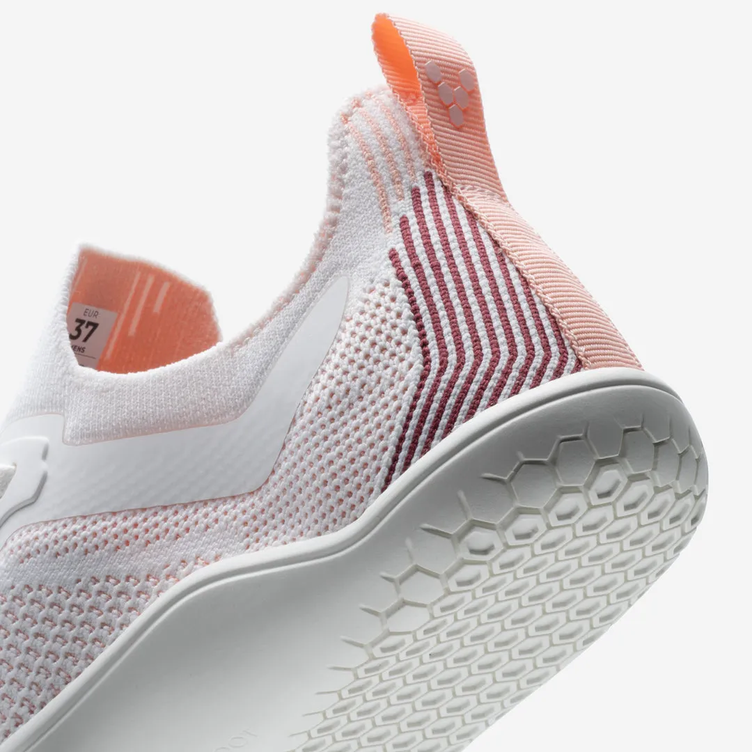 Vivobarefoot Primus Lite Knit Mens - White/Peach Melba