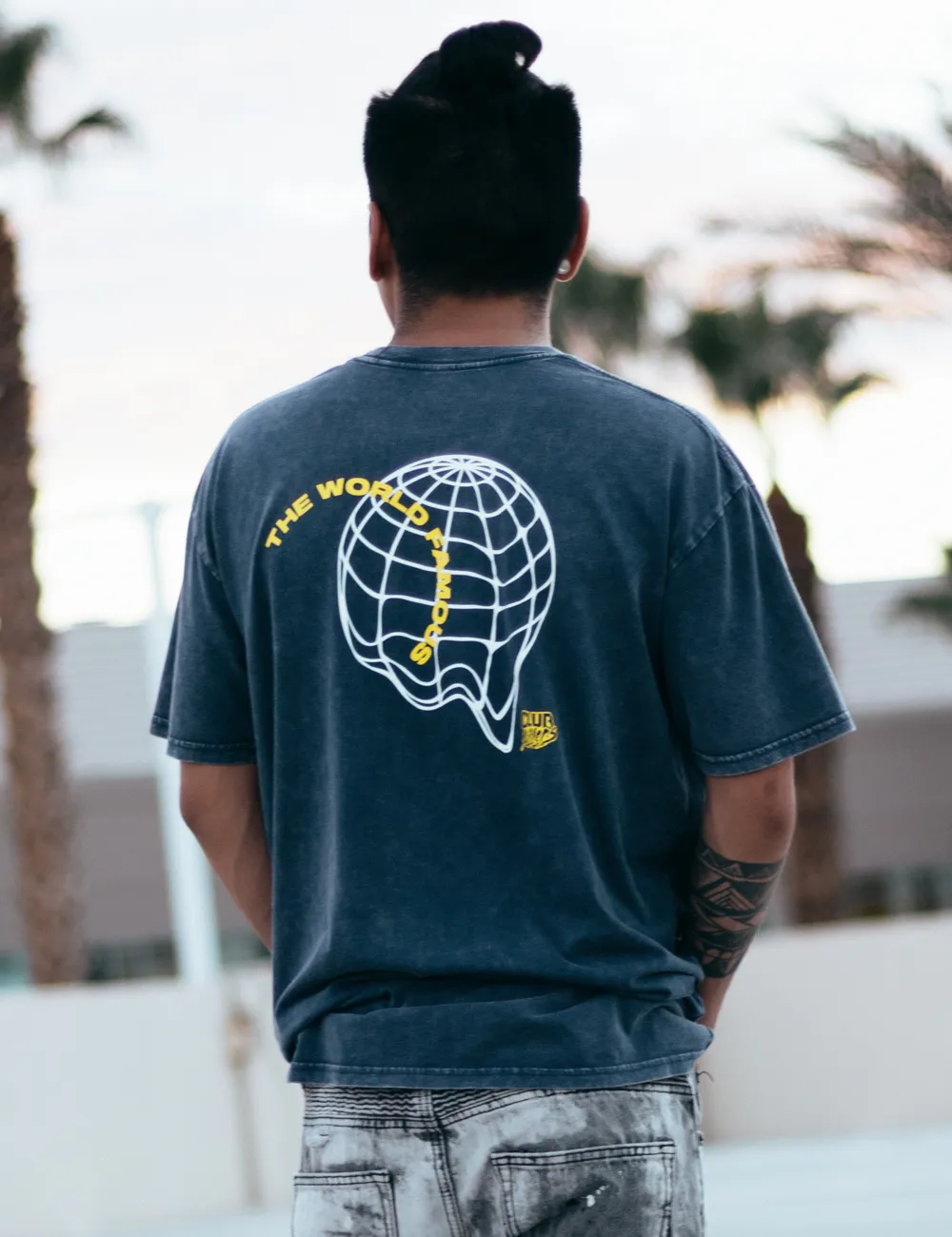 World Drip T-Shirt - Stone Wash